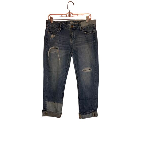 Soho New York and company cropped boyfriend distressed jeans size 6 - Picture 1 of 9